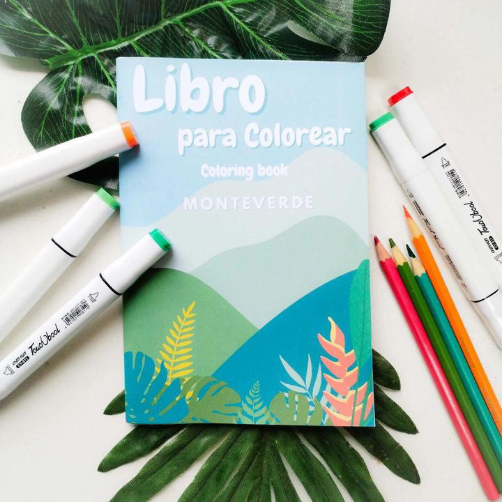 Libro para colorear 100% Hecho en Monteverde